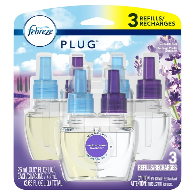Febreze Plug Air Freshener Scented Oil Refill, Mediterranean Lavender