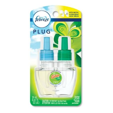 Febreze Plug in Air Freshener, Scented Oils Refill, Gain Original Scent, 1 Each