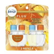 Febreze Plug In Air Freshener, Odor-Fighting Scented Oil Refill, Tropical Blend Scent, 2 Refill