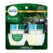 Febreze Plug In Air Freshener, Odor-Fighting Oil Refill, Pine & Berry, Christmas Tree Scent, 2 Refills
