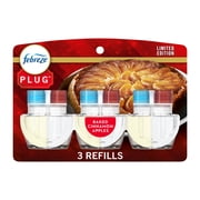 Febreze Plug In Air Freshener, Odor-Fighting Scented Oil Refill, Baked Cinnamon Apples, 3 Refill
