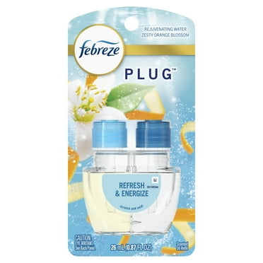 Febreze Plug In Air Freshener, Odor-Fighting Scented Oil Refill, Refresh & Energize, 1 Refill