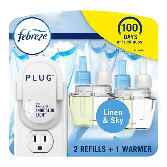 Febreze Plug In Air Fresheners, Linen & Sky Scent, Odor Fighter For