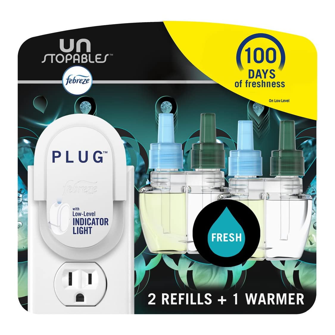 Febreze Plug In Air Fresheners, Unstopables Fresh Scent, Odor Fighter