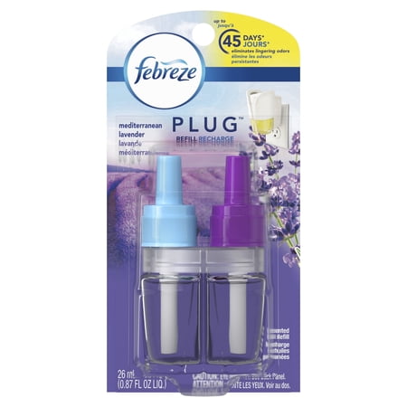 Febreze Plug In Scented Oil Air Freshener Refill, Mediterranean Lavender, 0.87 Fl Oz