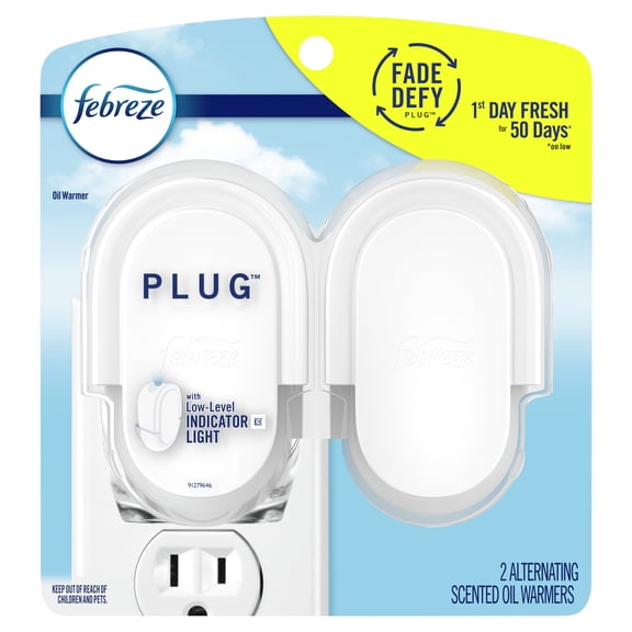 Febreze Plug In Air Freshener Odor-Fighting Scented Oil Warmer, 2 Count