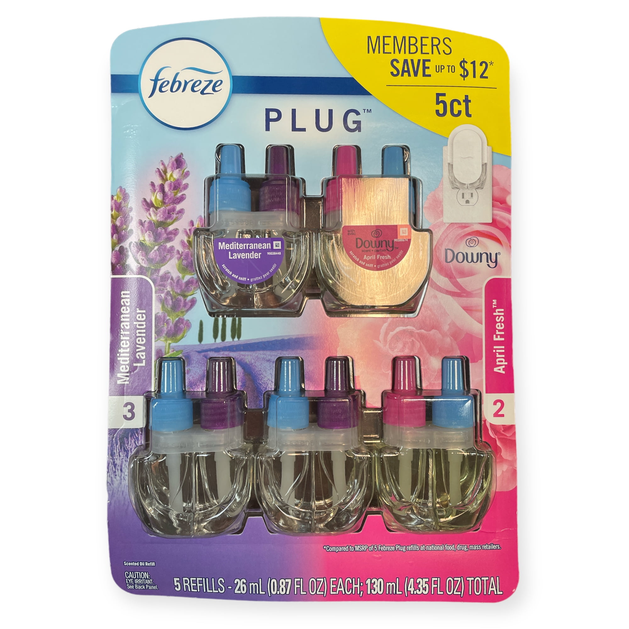 Febreze Plugs Oil Fragrance Air Freshener Refills, Mediterranean