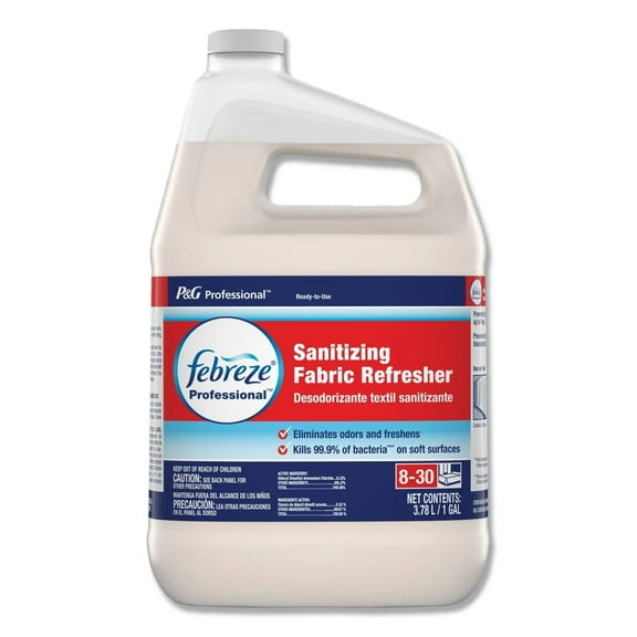 Febreze Professional Sanitizing Fabric Refresher, Bulk Sanitizing Spary for All Fabrics in Hotels, Restaurants and Businesses, Fresh Clean Scent, Ready-to-Use, 1 Gallon