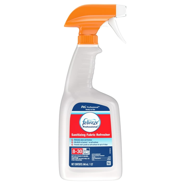 Professional Sanitizing Fabric Refresher, Light Scent, 32 oz Spray Bottle Professional Sanitizing Fabric Refresher, Light Scent, 32 oz Spray Bottle