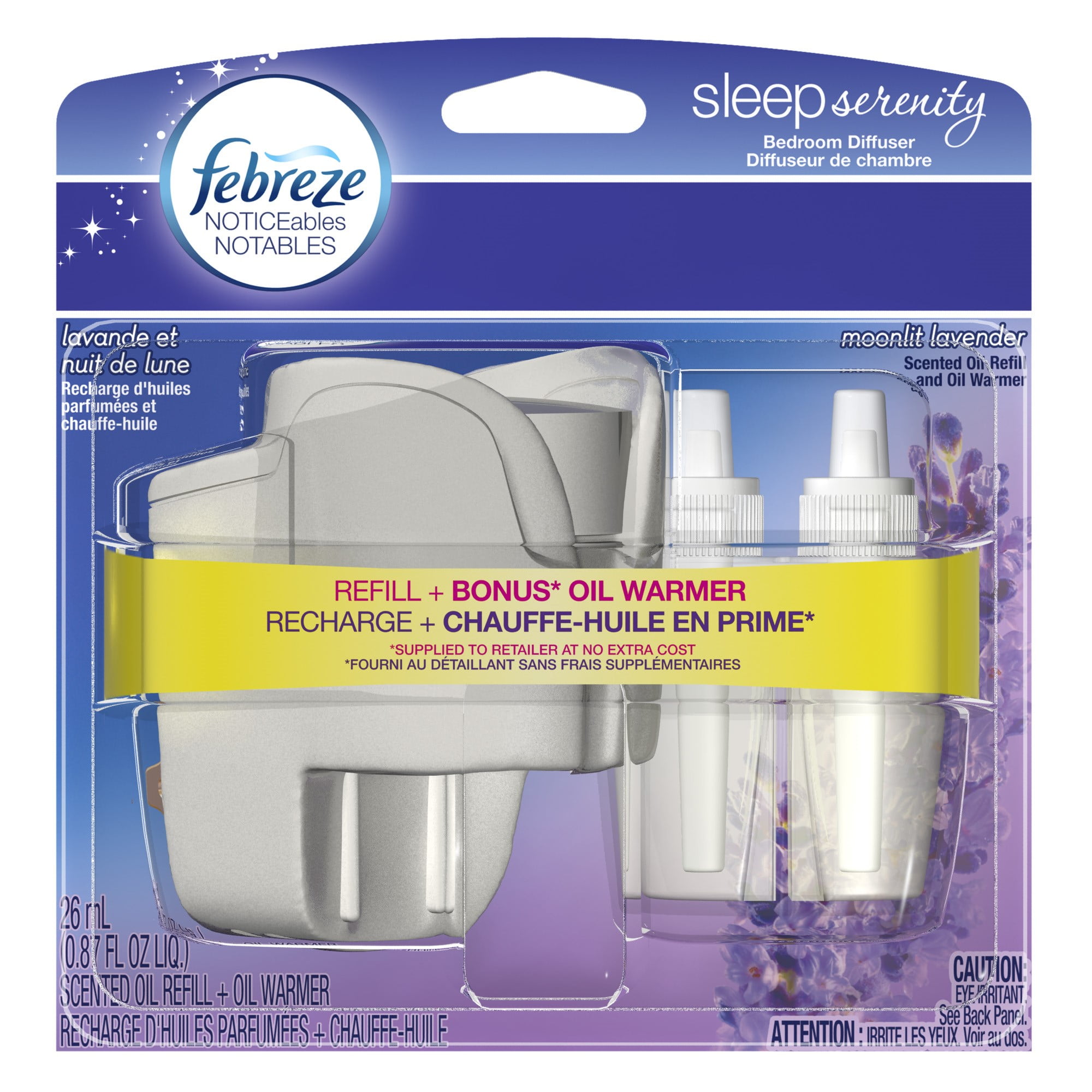 Febreze Sleep Serenity Oil Warmer with Scented Oil Refill, Moonlit