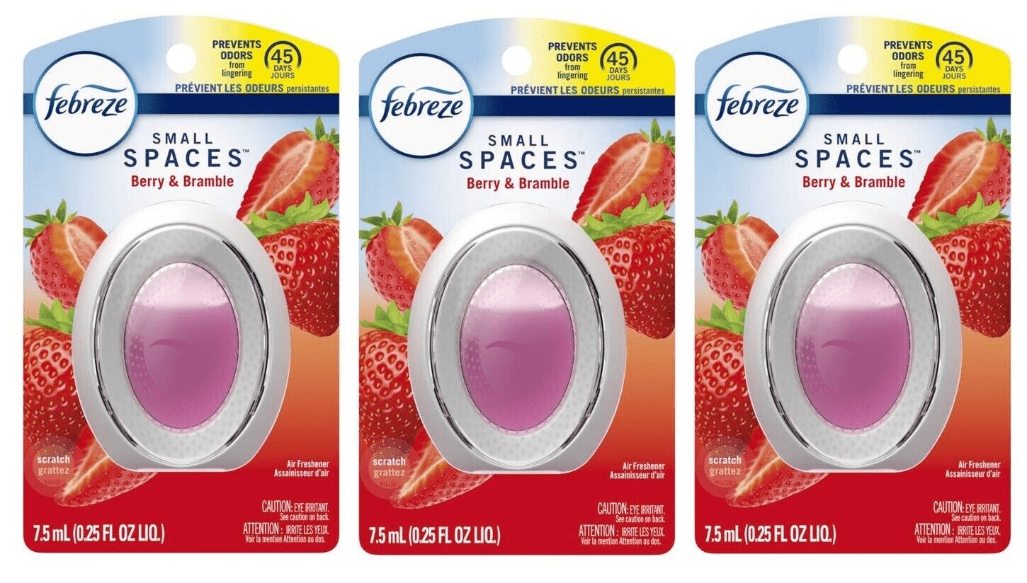 Febreze Small Spaces Air Freshener Berry & Bramble 0.25 fl oz. Pack 3