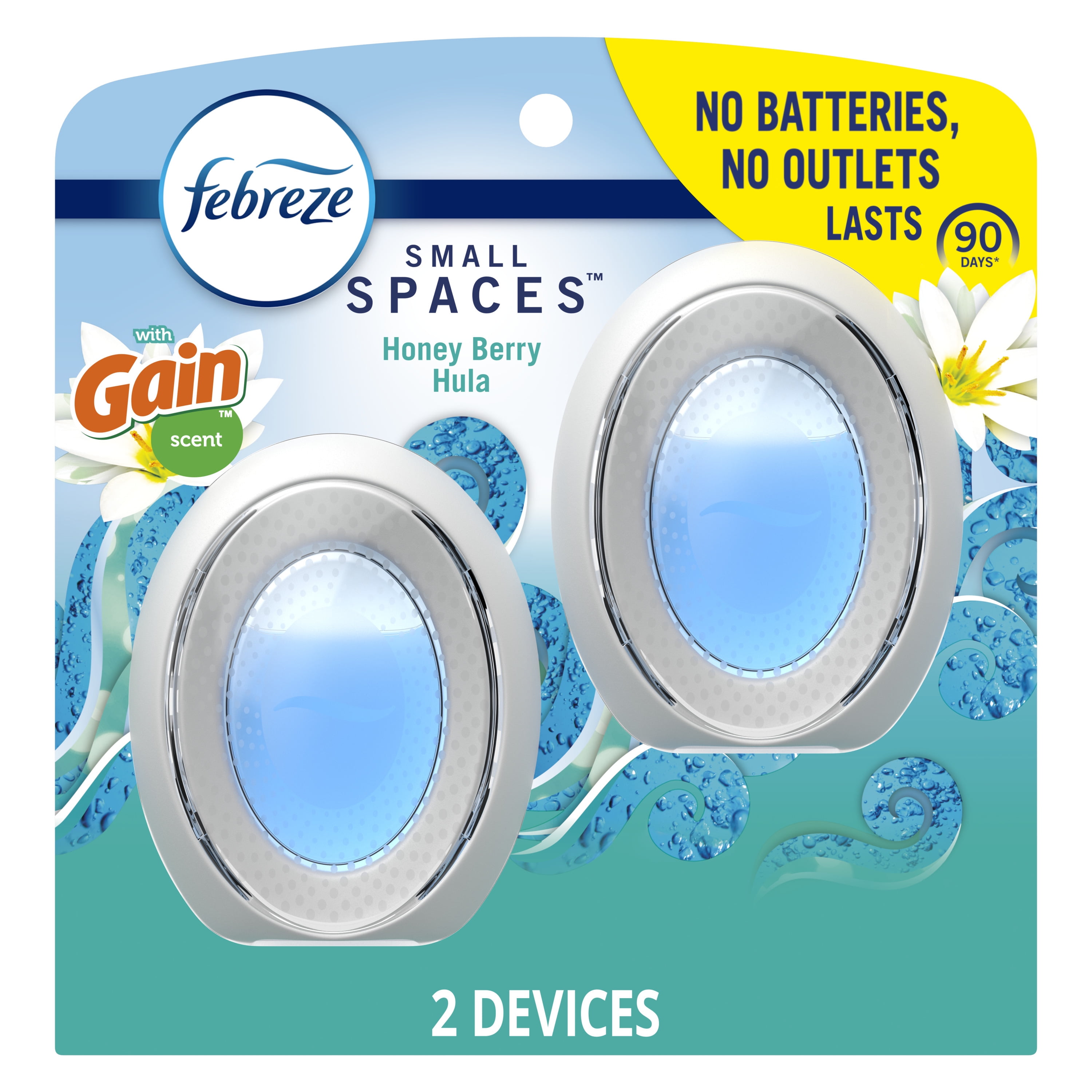 Febreze Small Spaces Air Freshener Gain Honey Berry Hula, 2 Count 0.25
