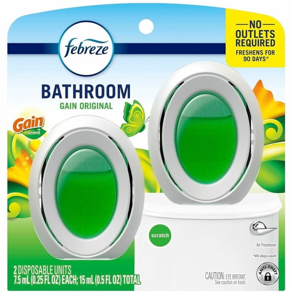 Febreze Small Spaces Air Freshener, Gain Original Scent, 2 Count