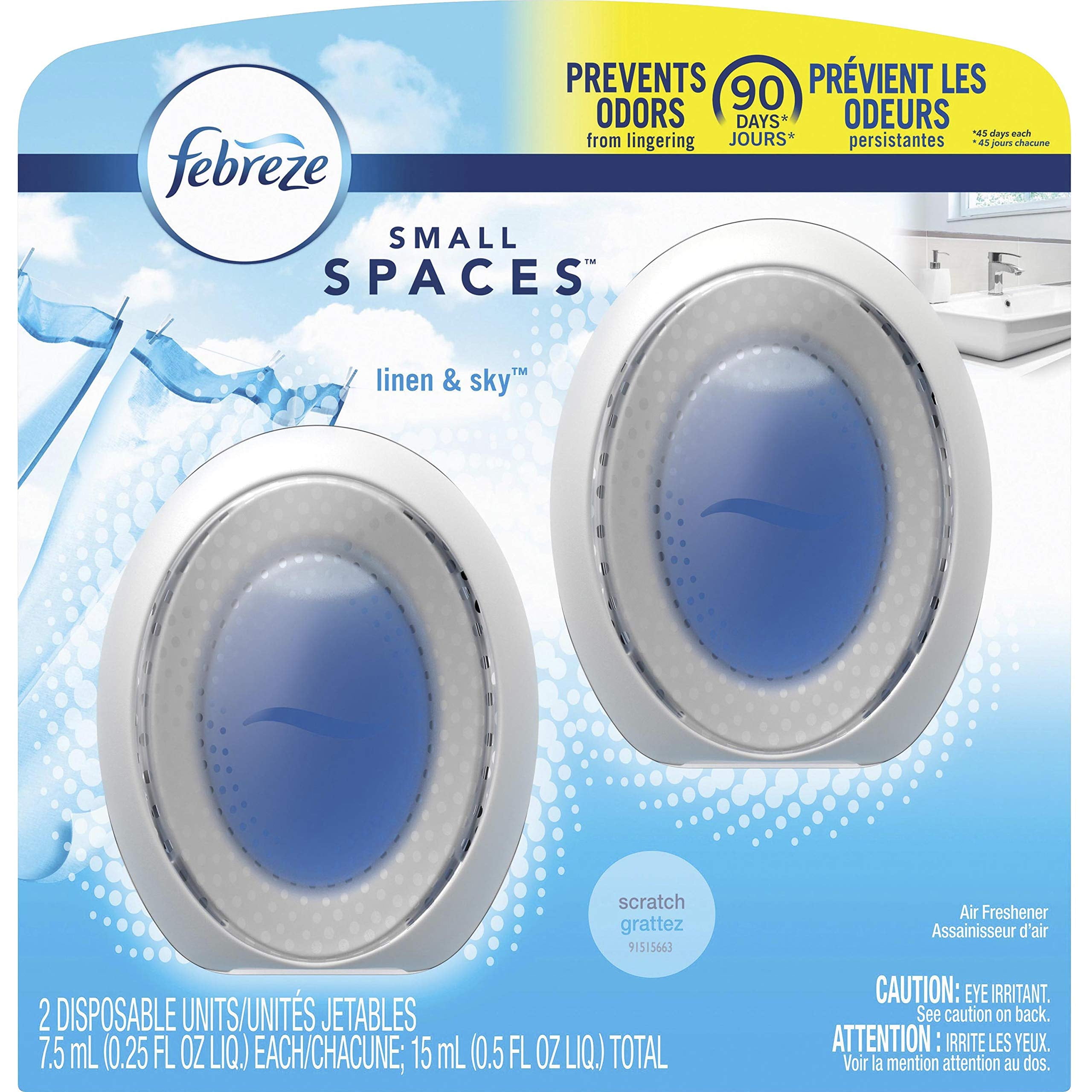 Febreze Small Spaces Air Freshener, Linen & Sky, Odor Eliminator For