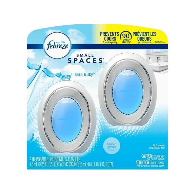 Febreze Small Spaces Air Freshener, Linen & Sky, Odor Eliminator for