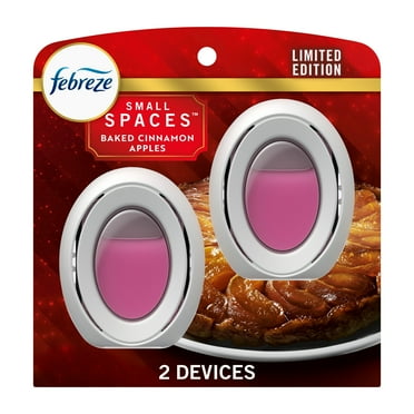Febreze Small Spaces Air Freshener, Odor-Fighting, Baked Cinnamon Apples, 2 Count