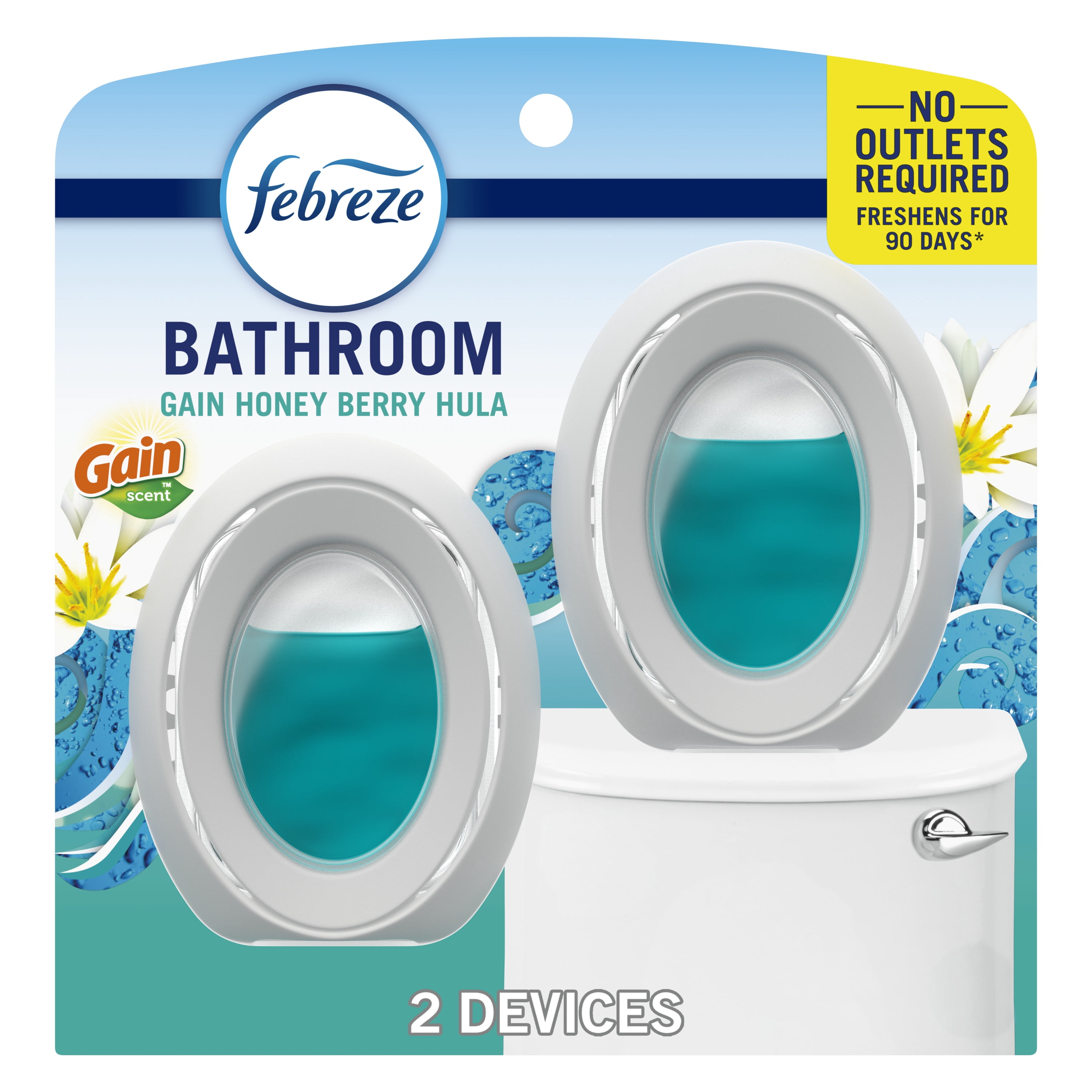 Febreze BATH Air Freshener Gain Honey Berry Hula, 2 count