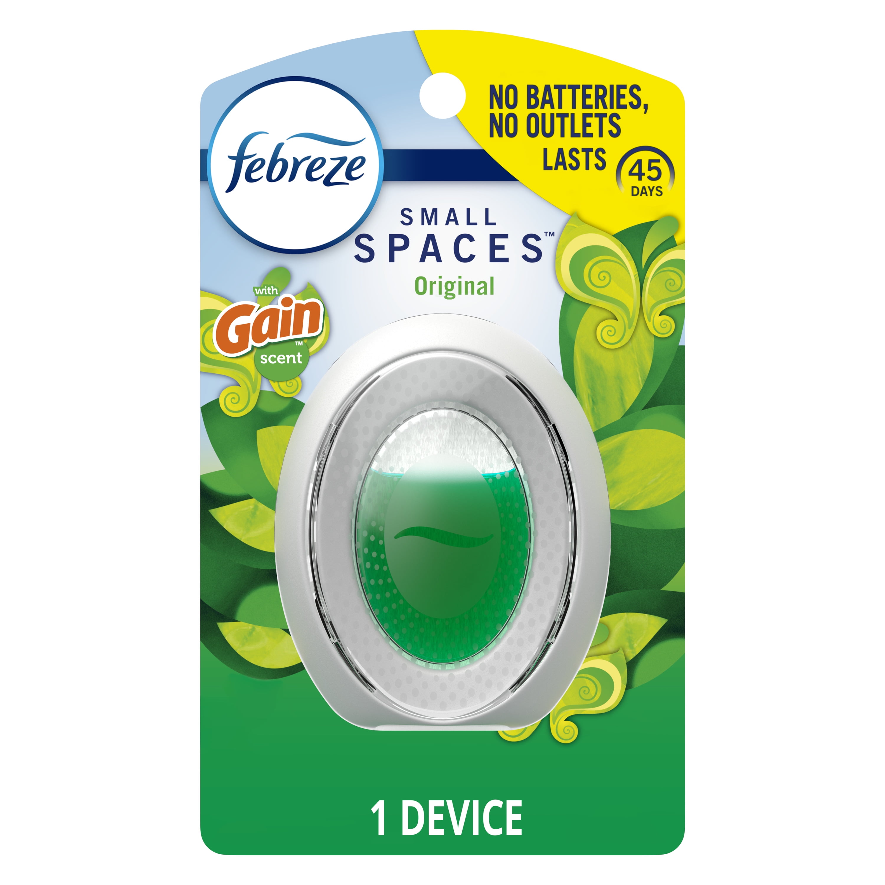 Febreze Small Spaces Air Freshener Odor Fighting Gain Original 1 Count Walmart