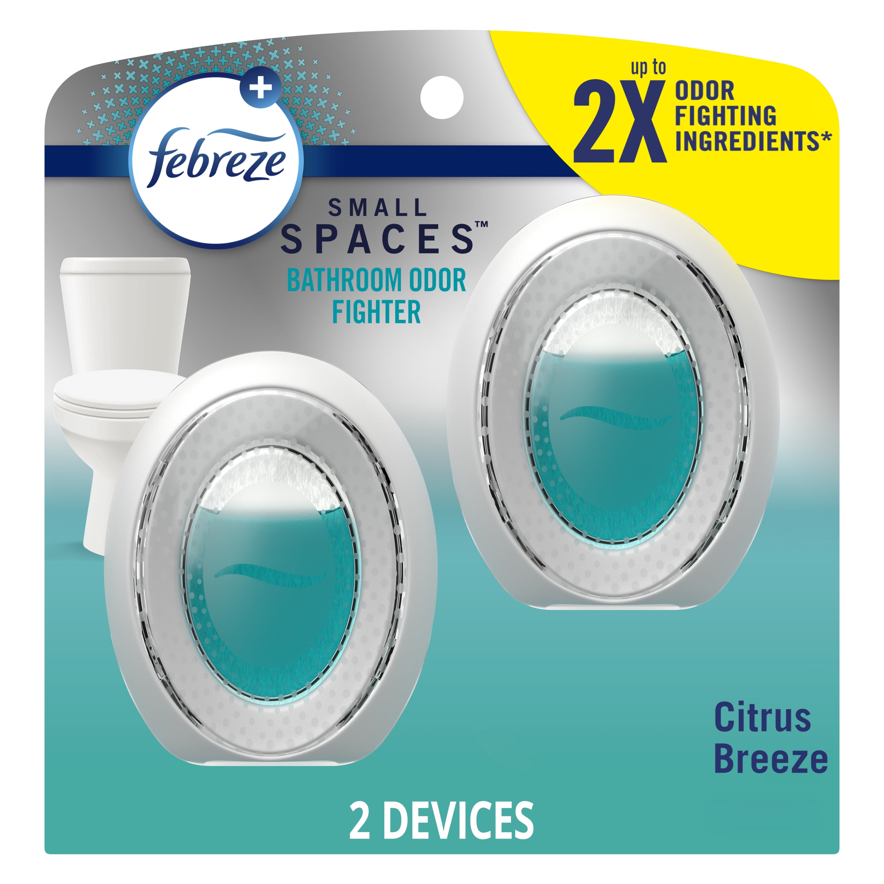 Febreze Small Spaces, Bathroom Odor Fighter, 2 Units; Citrus Breeze ...