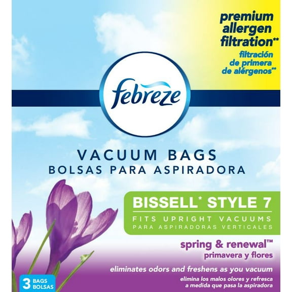 Febreze Spring & Renewal Scent BISSELL Style 7 Vacuum Bag, 3-Pack, 17F93