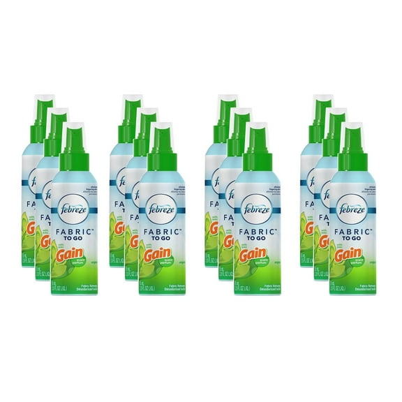 Febreze To Go Fabric Refresher 2.8 Ounce Spray, Gain Original Scent, 12 Pack