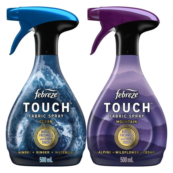 Febreze Touch Fabric Spray, Ocean & Mountain Scents, 16.9 oz, 2-Pack