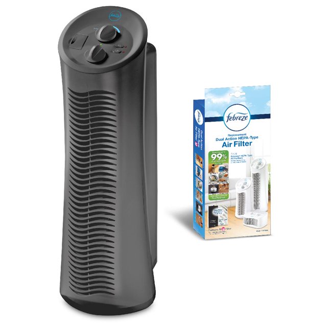 Febreze Tower Air Purifier with Replacement Filter Value Bundle