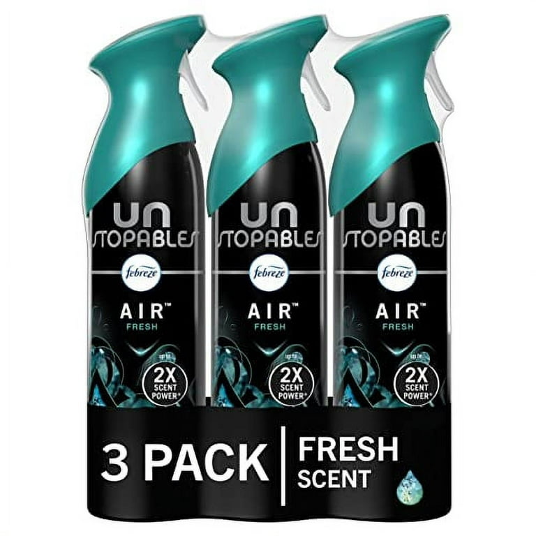 Febreze Unstopables Air Freshener Spray, Fresh Scent, Odor Eliminator for Strong  Odor, 8.8 Oz (Pack of 3) 