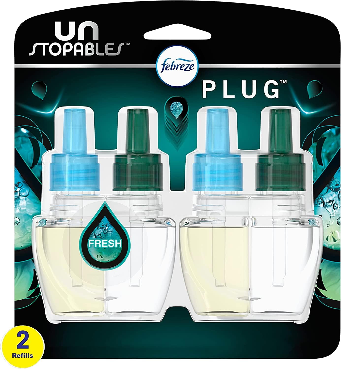 Febreze Unstopables OdorFighting Plug Air Freshener, Fresh, (2) .87 Fl