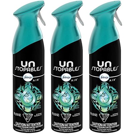 Febreze Unstopables Premium Air Refresher - Fresh Scent - Net Wt. 8.8 Oz (250 G) Per Bottle - Pack Of 3 Bottles