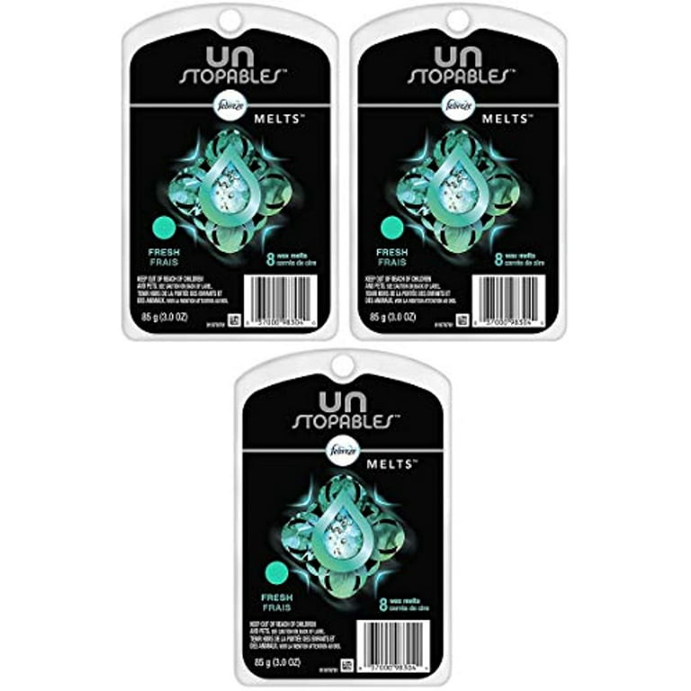 Febreze Unstopables Premium Wax Melts - Fresh Scent - 8 Count Wax Melts Per  Package - Net Wt. 3 OZ (85 g) Per Package - Pack of 2 Packages 