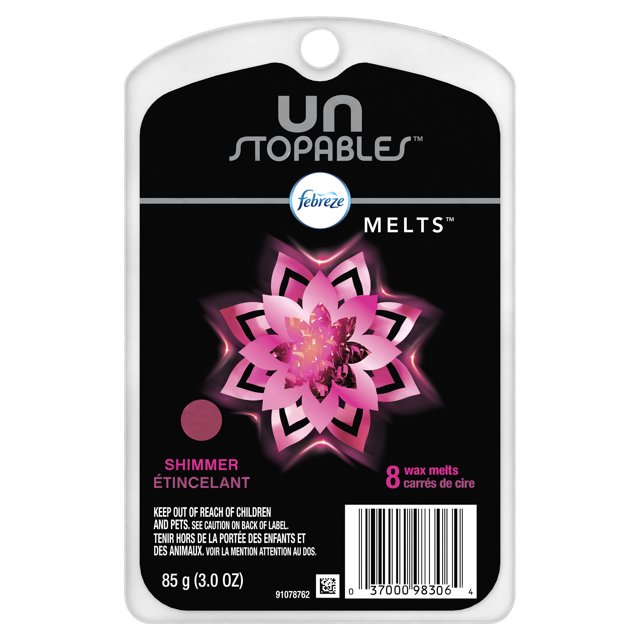 Febreze Unstopables Wax Melts, Air Freshener, SHIMMER, 8 wax melts