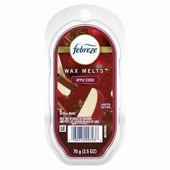 Febreze Wax Melts Air Freshener Refills, Apple Cider, 6 Count, 2.5 Oz Limited Edition