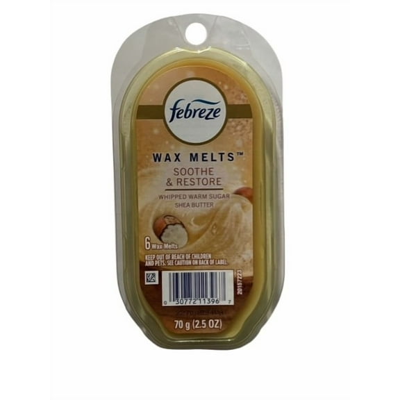 Febreze Wax Melts Air Freshener Refills, Soothe & Restore, 6 Count, 2.5 Oz