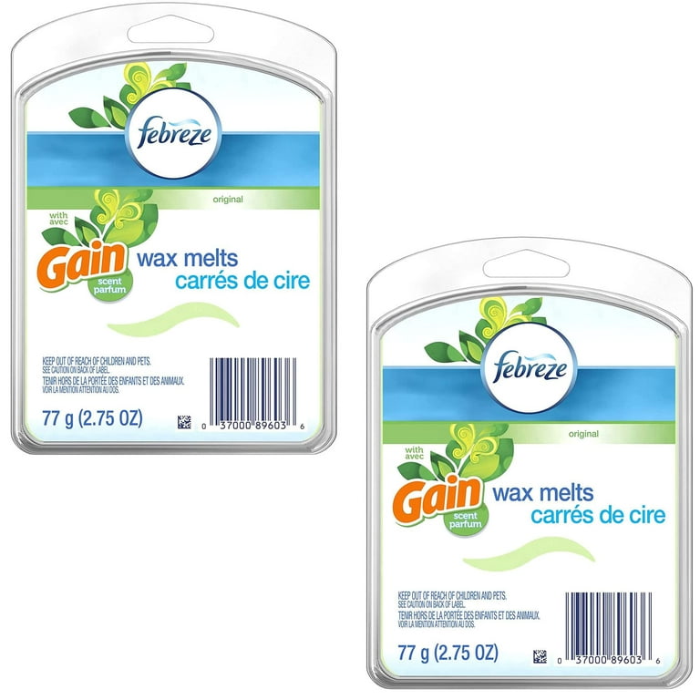  Febreze WAX MELTS Air Freshener with Gain Original (1 Count,  2.75 oz) ( pack of 2) : Health & Household