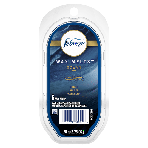 Febreze Wax Melts Air Freshener Ocean Scent, 2.75 oz. Wax Melts (4 Pack)