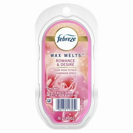 Febreze Wax Melts Romance & Desire Pink Rose Petals 2.5 oz