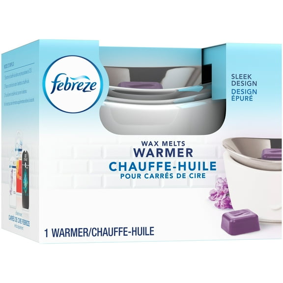 Febreze Wax Melts Warmer, Air Freshener, 1 Device. Silver and White, 037000786061