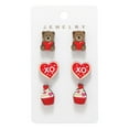 thumbnail image 1 of February 14 Festive Wooden Studs Earrings 6-Piece Set Personalized Heart-Shaped Rose Earring Set Gift Earrings For Women, 1 of 6