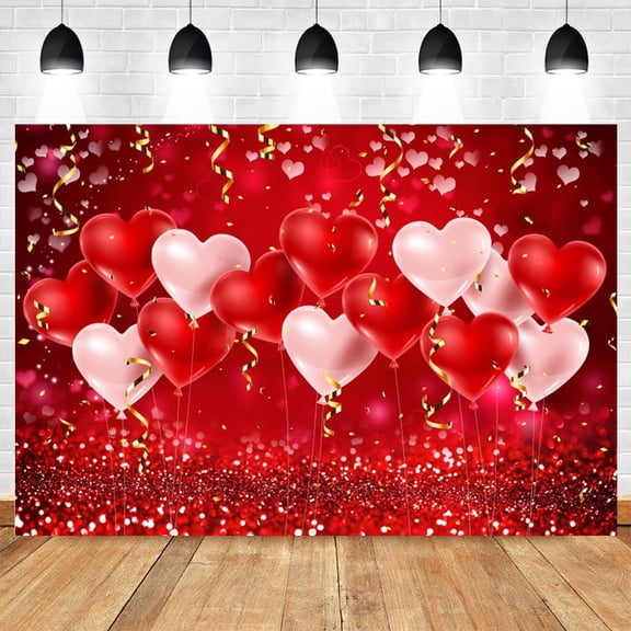 February 14 Valentine's Day Photography Backdrop Rose Flower Wood Floor Love Heart Wedding Baby Portrait Photo Background Props