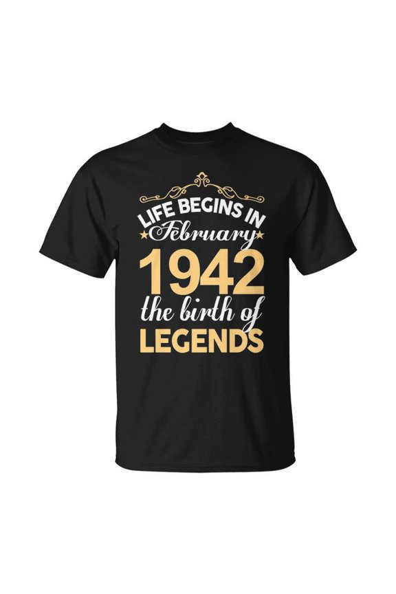 February 1942 Birthday Life Begins In February 1942 V2 TShirt