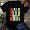 thumbnail image 1 of February 1986 The Birth Of Legends Vintage Unisex Tshirt, 1 of 2