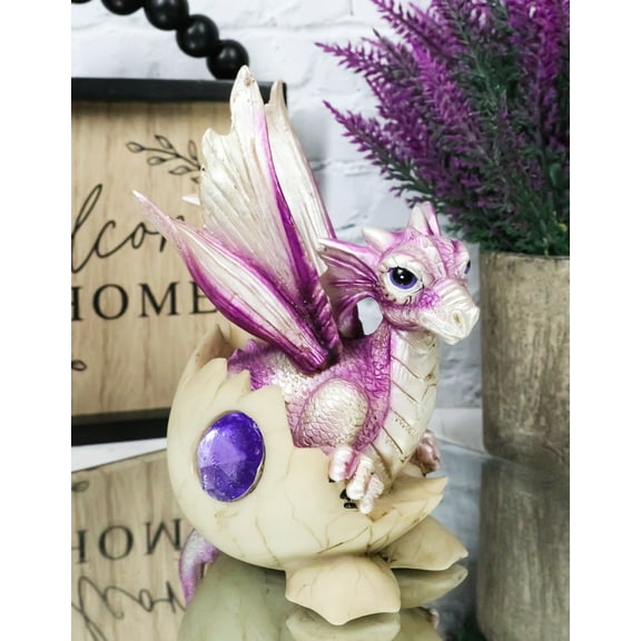 February Birthstone Dragon Egg Statue Blue Sapphire February Gem Dragon Decor