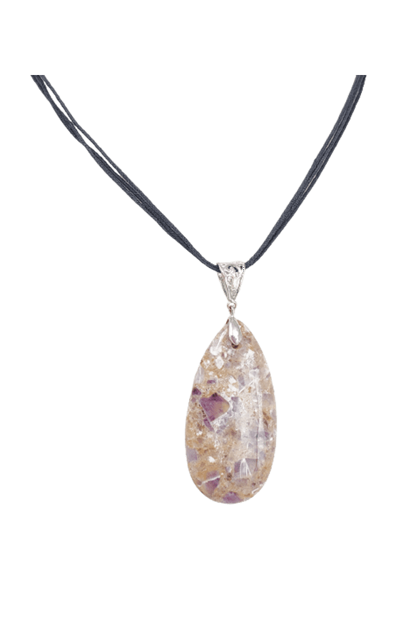 February Birthstone Raw Amethyst Pendant Necklace