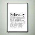 Definite Mean February Fun Definition Month Meaning Minimalist Poster, Inspirational ...