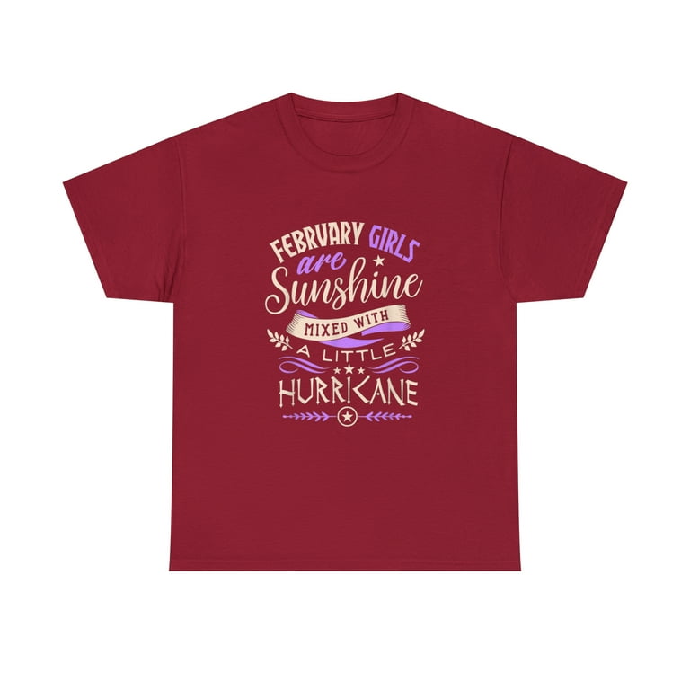 February Girl Shirt Sunshine Mixed With Hurricane Gift February Girl Shirt Sunshine Mixed With Hurricane Gift