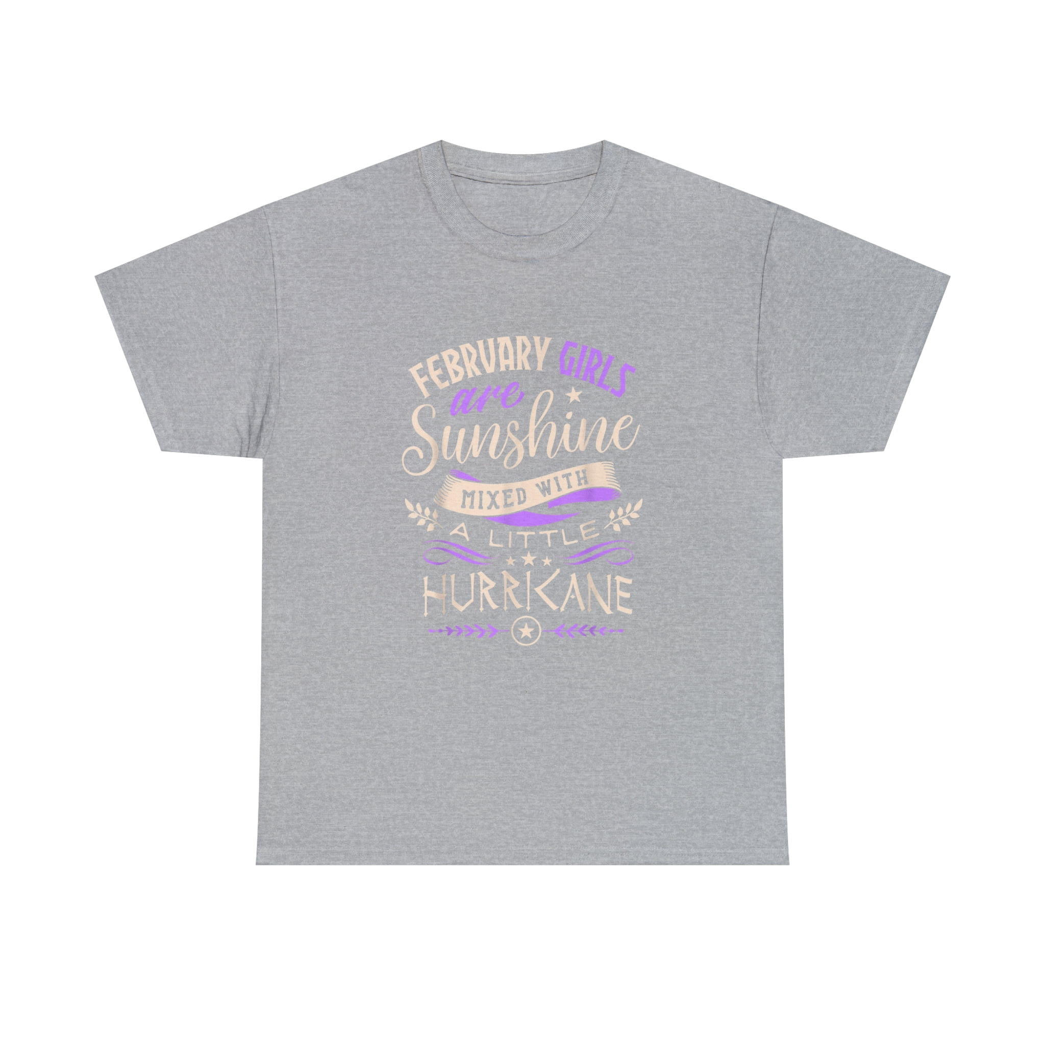 February Girl Shirt Sunshine Mixed With Hurricane Gift February Girl Shirt Sunshine Mixed With Hurricane Gift