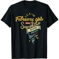 thumbnail image 1 of February Girls Are Sunshine Mixed With Hurricane T-Shirt, 1 of 5