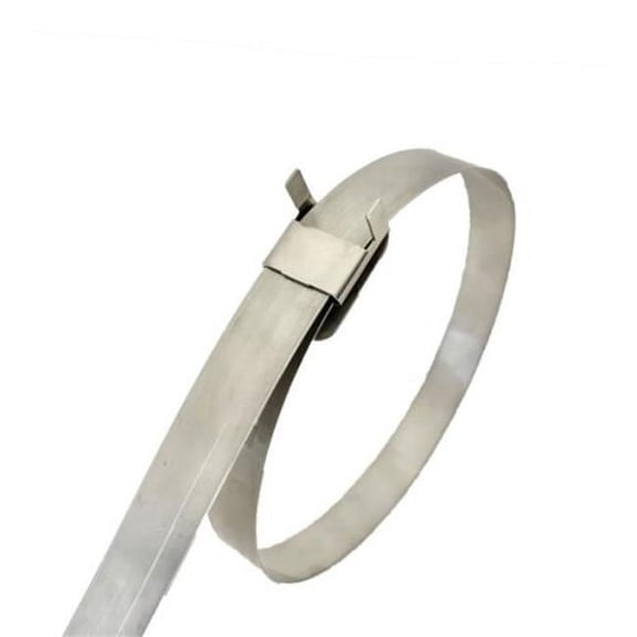 Fechometal USA CRA3069530406N 0.375 x 0.025 x 16 in. Stainless Steel 304 Fast Band with Clip-Style Buckle, 100 Per Box