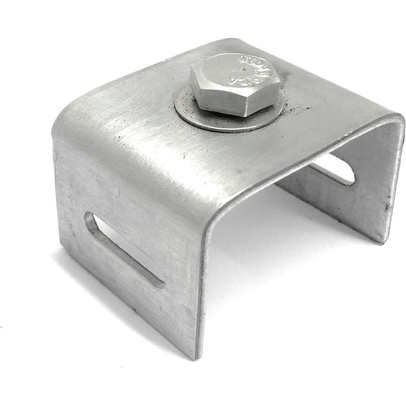 Fechometal USA Galvanized Steel Single Bolt 3/4" Straight Leg Bracket - 25/Box (CAT2G324036NFA)